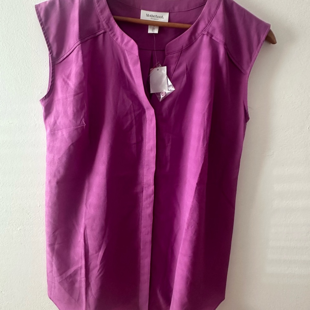 Motherhood Women's Pink Sleeveless Blouse